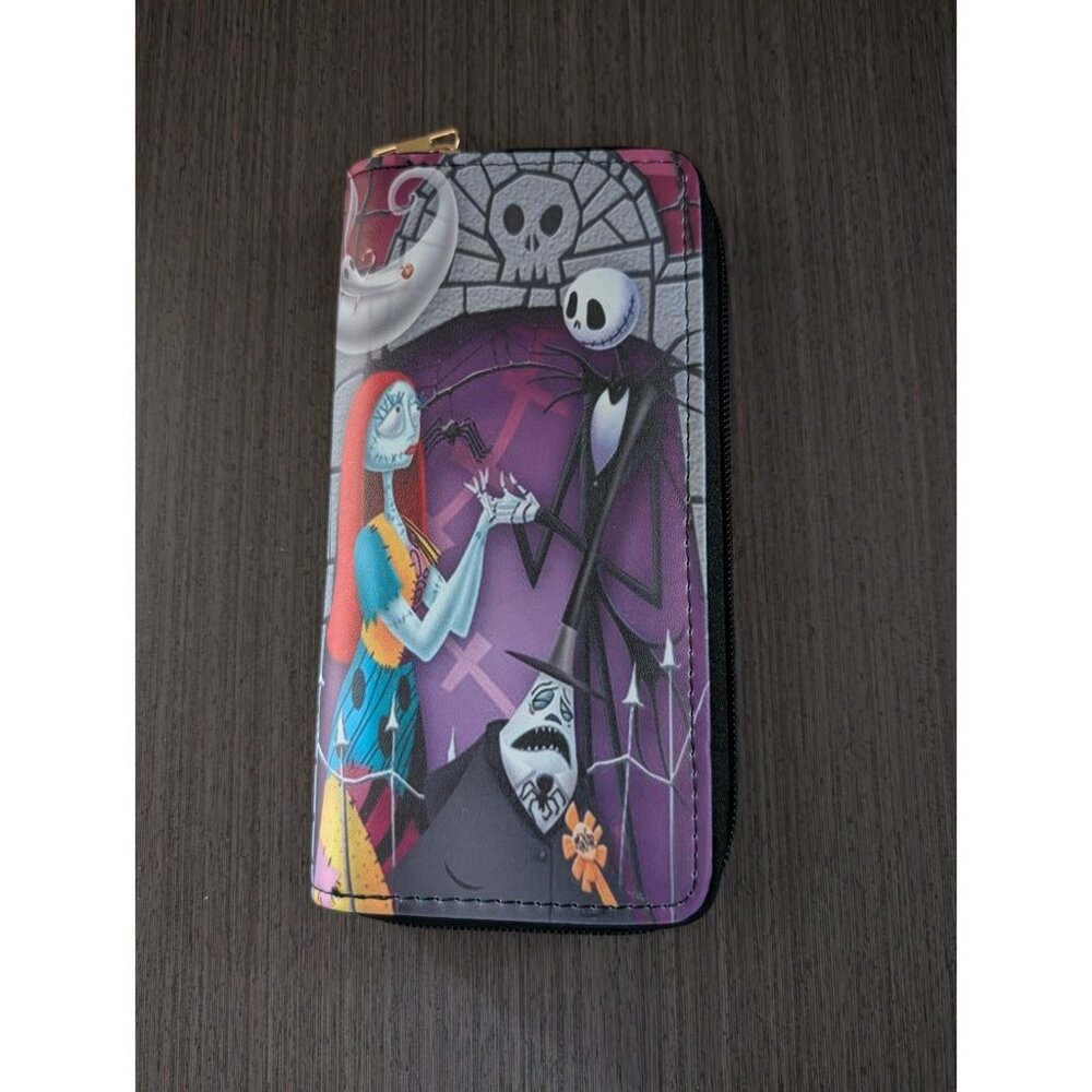 Nightmare Before Christmas Jack Skellington Zip Wallet Large Capacity Gothic